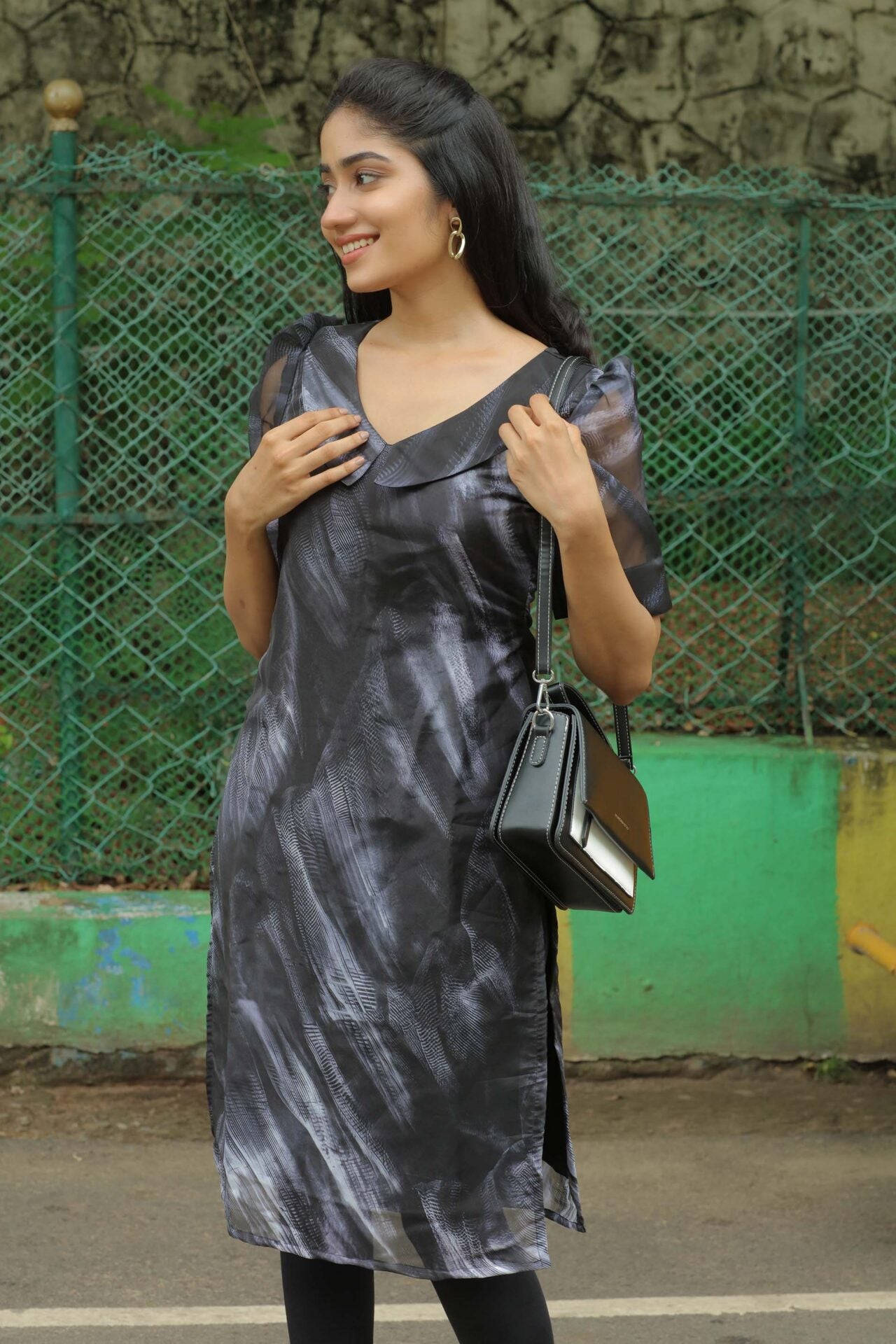 Teddy Purple Black Kurti