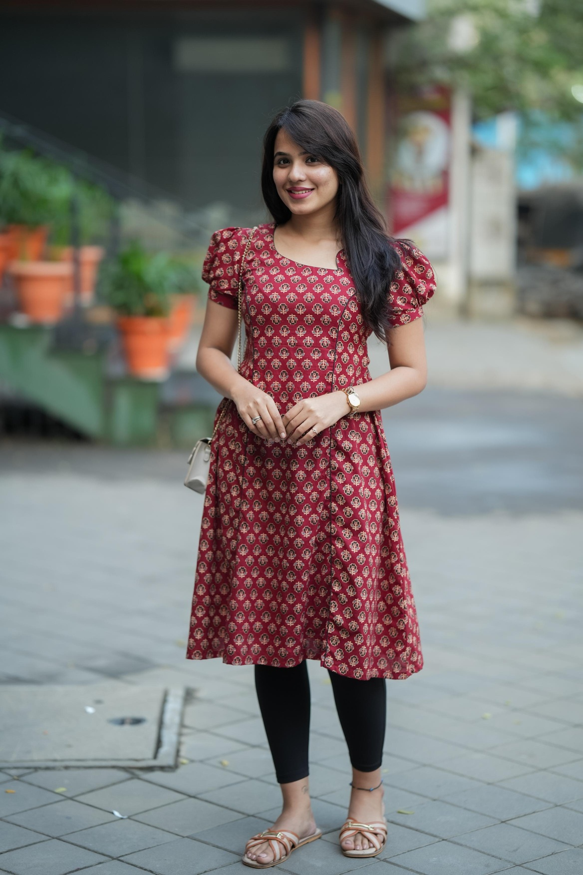 A-line Pure Ajrakh Cotton Kurti